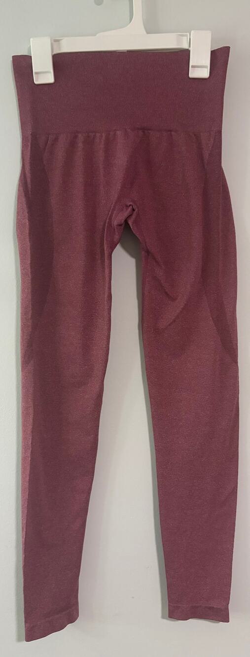 NVGTN Maroon NV Seamless Leggings Women's Small High Rise Gym Workout